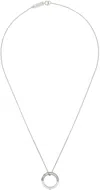 Maison Margiela Silver & White Enamel Necklace In 962 Palladio Buratta