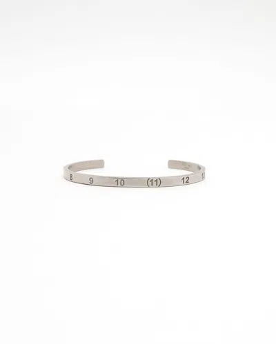 Maison Margiela Silver Bangle In White