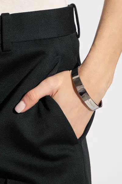 Maison Margiela Silver Bracelet With Logo