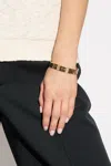 Maison Margiela Silver Bracelet With Logo In Gold