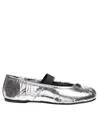 Maison Margiela Tabi Ballerina Broken Mirror Shoes In Silver