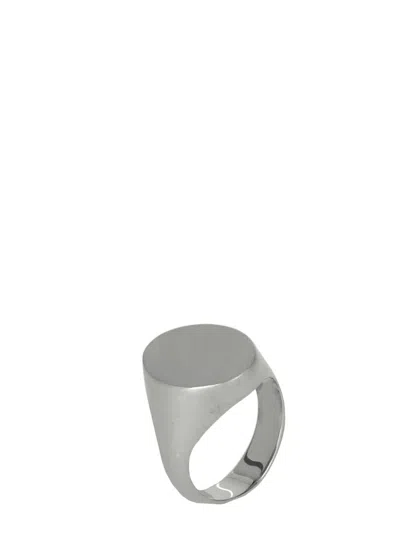 Maison Margiela Silver Chevalier Ring In Not Applicable