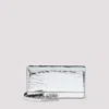 Maison Margiela Silver Cracked Leather Fold Over Bag In Silver