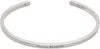 Maison Margiela Silver Logo Cuff Bracelet In 951 Palladio Buratta