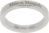 Maison Margiela Silver Logo Ring In 951 Palladioburattat