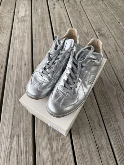 Pre-owned Maison Margiela Silver  German Trainer Shoes