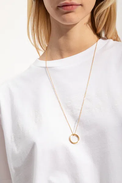 Maison Margiela Silver Necklace In Gold