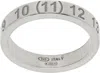 Maison Margiela Silver Number Reference Ring In 951 Silver