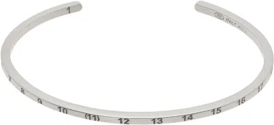 Maison Margiela Silver Numerical Cuff Bracelet In 951 Silver