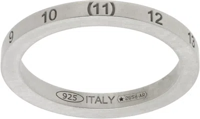 Maison Margiela Silver Numerical Ring In 951 Silver