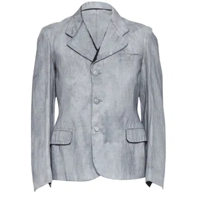 Maison Margiela Silver Painted Casual Blazer Jacket