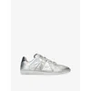 Maison Margiela Replica Sneakers With Metallic Panel Design In Silver