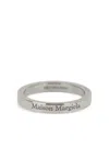 Maison Margiela Silver Engraved Ring In Metallic