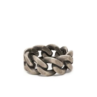 Maison Margiela Metal Rings In Metallic