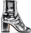 Maison Margiela Silver Tabi Broken Mirror Boots In T9002 Silver