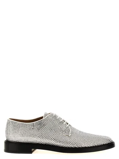 MAISON MARGIELA SILVER TABI LACE UP SHOES