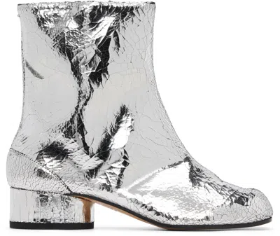 Maison Margiela Silver Tabi Mirror Boots