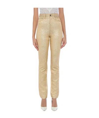 Maison Margiela Simple And Form-fitting Pants In Gold