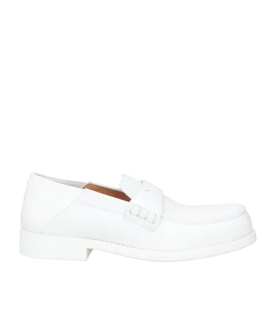 Maison Margiela Simple Leather Loafers In White