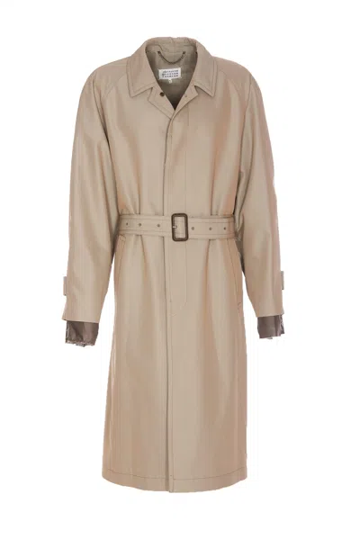 Maison Margiela Coats In Beige