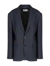 Maison Margiela Single-breasted Blazer - Navy