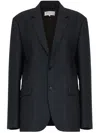Maison Margiela Mohair-wool Blend Suit Coat In Black In Black