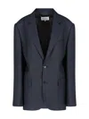 Maison Margiela Single-breasted Blazer - Navy In Blue