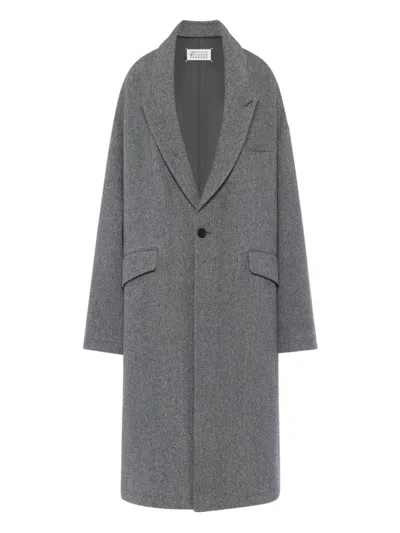 Maison Margiela Single-breasted Coat In Gray