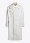 Maison Margiela Single-breasted Trench Coat Ivory In Cotton Men