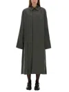 Maison Margiela Single-breasted Trench Coat In Blue