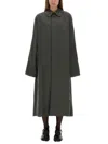Maison Margiela Single-breasted Trench Coat In Blue