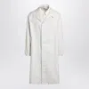 Maison Margiela Single-breasted Trench Coat Ivory In Cotton Men In Gray