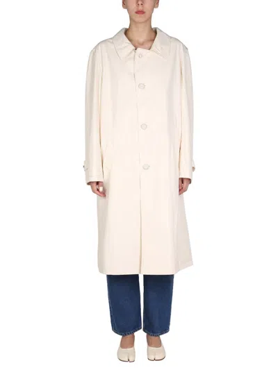 Maison Margiela Single-breasted Trench In Neutral
