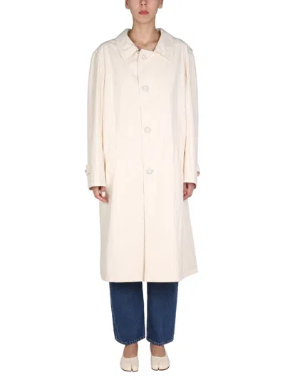 Maison Margiela Single-breasted Trench In White