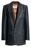 Maison Margiela Single Breasted Wool & Mohair Blazer In Black