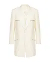 Maison Margiela Single-breasted Wool-silk Blazer In Nude