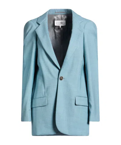 Maison Margiela Single-breasted Blazer In Blue