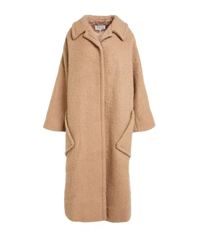 Maison Margiela Single-breasted Coat In Nude