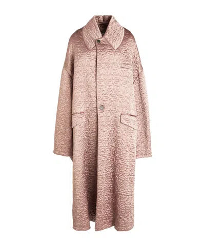 Maison Margiela Single-breasted Coat In Pink