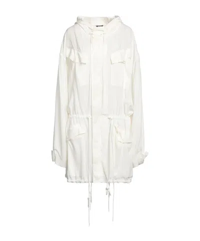 Maison Margiela Single-breasted Parkas In White