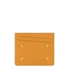 Maison Margiela Six-pocket Slits Cardholder In Orange