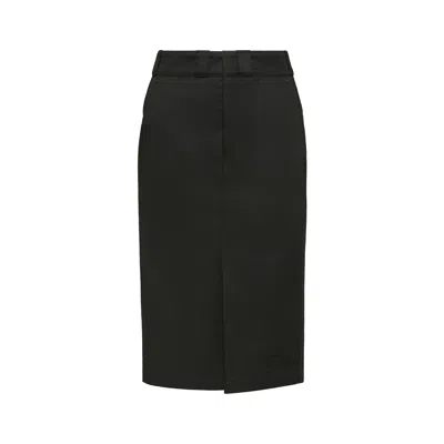 Maison Margiela Skater Chino Midi Skirt Woman Black
