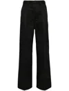 Maison Margiela High-waist Straight Leg Plain Trousers In Black