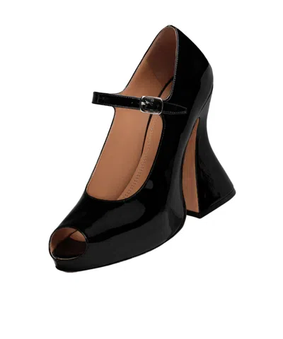 Maison Margiela Sketch 120mm Mary Jane Pumps In Black