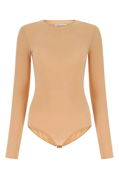 MAISON MARGIELA SKIN PINK STRETCH NYLON BODYSUIT