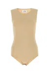 Maison Margiela Woman Skin Pink Stretch Viscose Bodysuit
