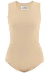 Maison Margiela Woman Skin Pink Stretch Viscose Bodysuit