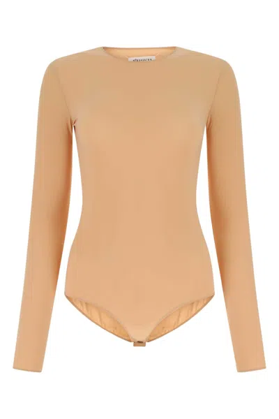 Maison Margiela Skin Stretch Nylon Bodysuit In Pink