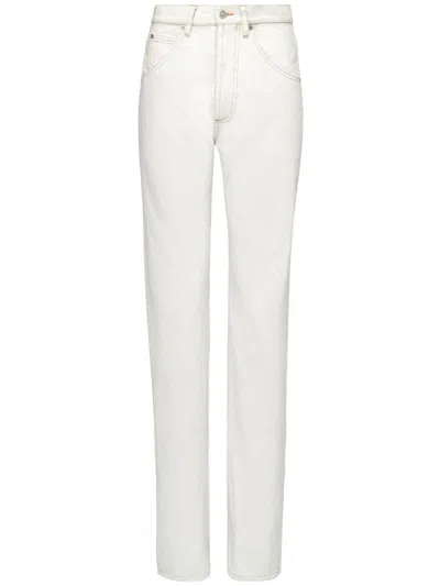 Maison Margiela Skinny Denim Cotton Jeans In White