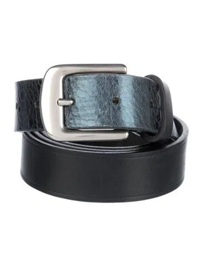Pre-owned Maison Margiela Skinny Leather Belt In Black
